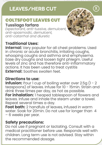Pharma Germania Coltsfoot Leaves Cut