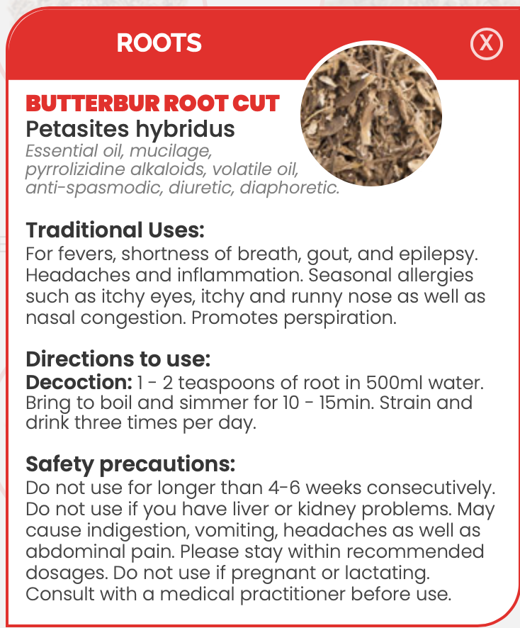 Pharma Germania Butterbur Root Cut – Eirene Health Shop